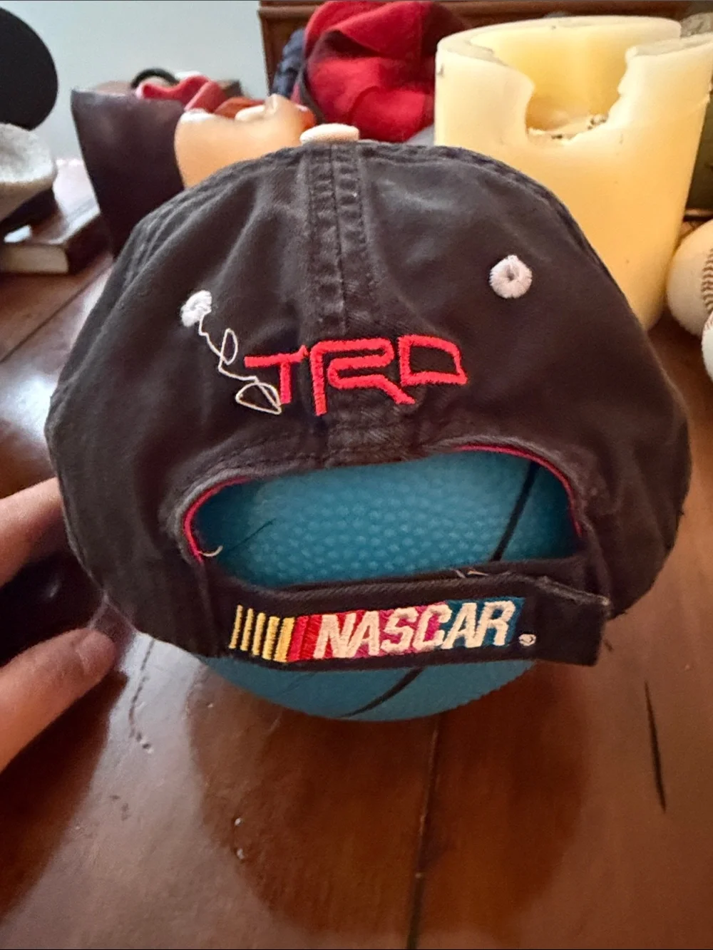 TRD Black Baseball Cap with Red Embroidered Logo - Kids